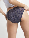 DIM Body modré dámske bodkované menštruačné nohavičky Dim MENSTRUAL SLIP