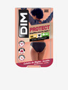 DIM Body modré dámske bodkované menštruačné nohavičky Dim MENSTRUAL SLIP