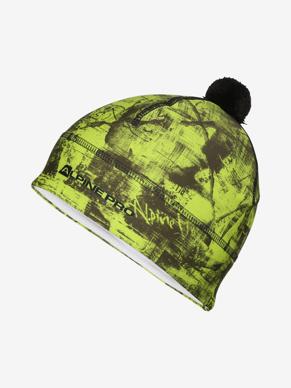 ALPINE PRO Funkčná čiapka s bambulou ALPINE PRO ABERE sulphur spring