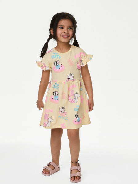 Marks & Spencer Žlté dievčenské šaty Peppa Pig™ značky Marks & Spencer