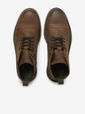 Jack & Jones Tmavohnedé pánske kožené členkové topánky Jack & Jones Wenzo