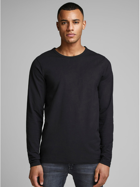 Jack & Jones Čierne pánske basic tričko Jack & Jones