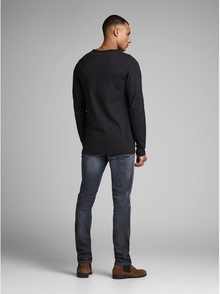 Jack & Jones Čierne pánske basic tričko Jack & Jones