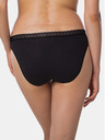 Bellinda Čierne dámske nohavičky s čipkovaným detailom Bellinda FANCY COTTON MINISLIP