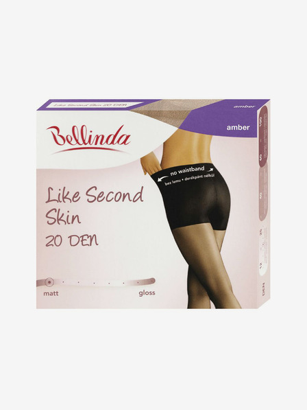 Bellinda Čierne dámske pančuchové nohavice Bellinda LIKE SECOND SKIN 20 DEN