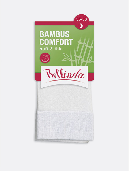Bellinda Biele dámske ponožky Bellinda BAMBUS COMFORT SOCKS