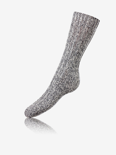 Bellinda Šedé unisex zimné ponožky Bellinda NORWEGIAN STYLE SOCKS