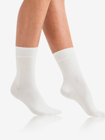 Bellinda Biele ponožky Bellinda COTTON MAXX LADIES SOCKS