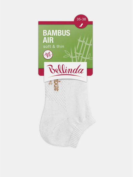 Bellinda Biele dámske členkové ponožky Bellinda BAMBUS AIR LADIES IN-SHOE SOCKS