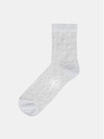 Bellinda Biele dámske bodkované hodvábne ponožky Bellinda TRENDY SOCKS