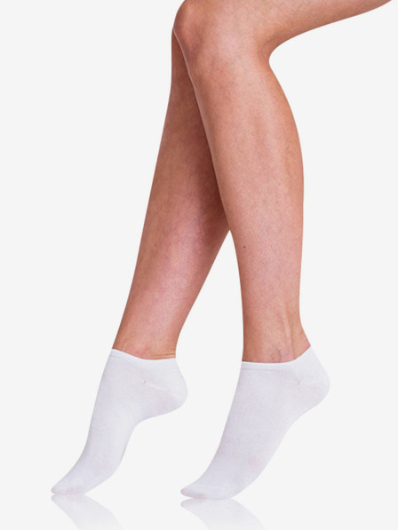 Bellinda Súprava dvoch dámskych ponožiek v bielej farbe Bellinda COTTON IN-SHOE SOCKS 2x
