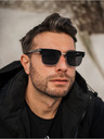 VEYREY Čierne polarizačné slnečné okuliare VeyRey Beckham Stitch