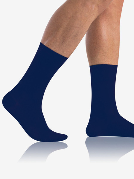 Bellinda Tmavomodré pánske ponožky Bellinda BAMBUS COMFORT SOCKS