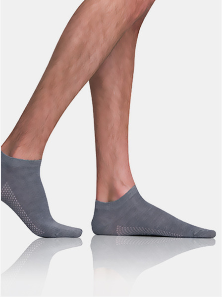 Bellinda Šedé pánske ponožky Bellinda BAMBUS AIR IN-SHOE SOCKS