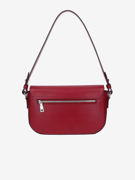 Elega Červená dámska kožená crossbody kabelka ELEGA Farfalle