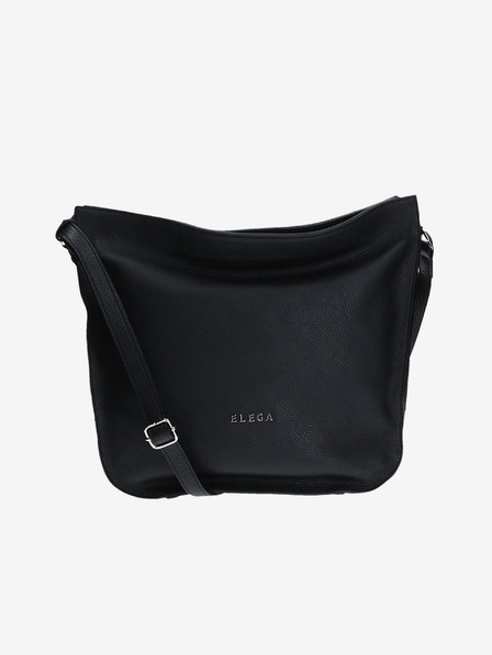 Elega Čierna dámska kožená crossbody kabelka ELEGA Hobie