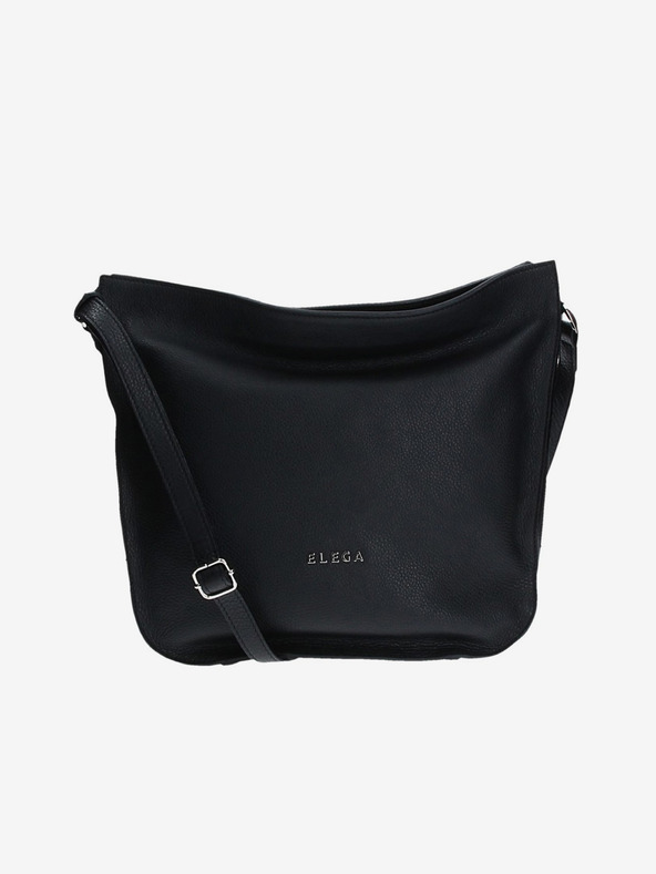 Elega Čierna dámska kožená crossbody kabelka ELEGA Hobie