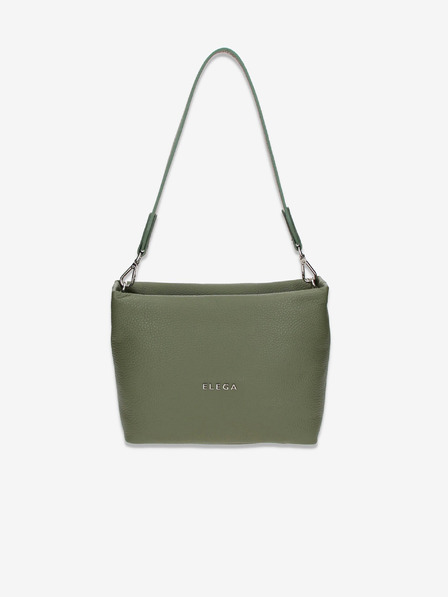 Elega Zelená dámska kožená kabelka Crossbody Elega Fluffy