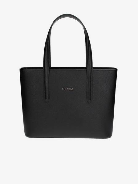 Elega Čierna dámska kožená crossbody kabelka ELEGA Simone Gold