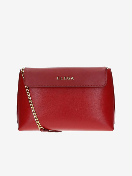 Elega Červená dámska kožená crossbody kabelka ELEGA Anie