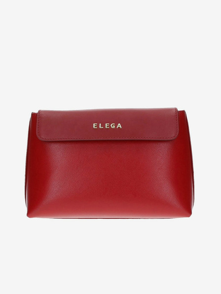Elega Červená dámska kožená crossbody kabelka ELEGA Anie