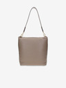 Elega Béžová dámska kožená kabelka Crossbody Elega Fluffy