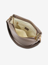 Elega Béžová dámska kožená kabelka Crossbody Elega Fluffy