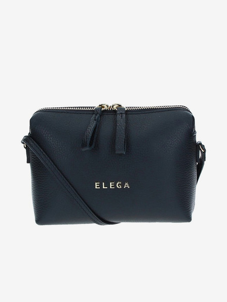 Elega Čierna dámska kožená crossbody kabelka ELEGA Hillary