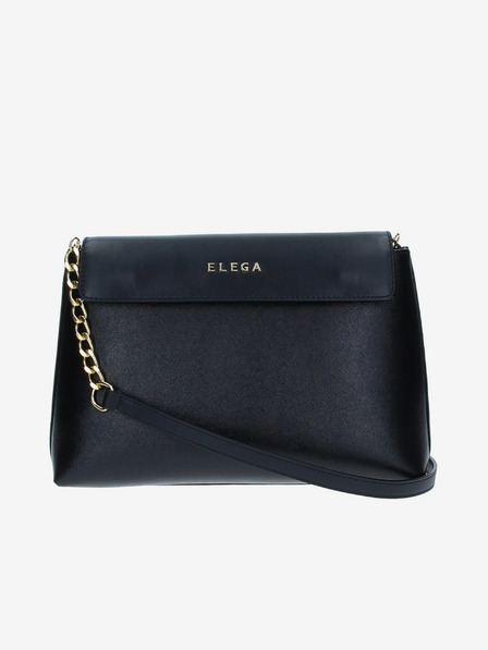 Elega Čierna dámska kožená crossbody kabelka ELEGA Ann