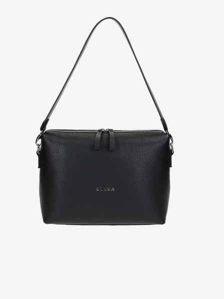 Elega Čierna dámska kožená crossbody kabelka ELEGA Hills