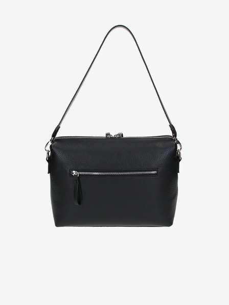 Elega Čierna dámska kožená crossbody kabelka ELEGA Hills