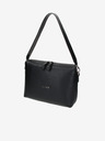 Elega Čierna dámska kožená crossbody kabelka ELEGA Hills