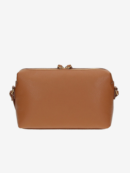 Elega Hnedá dámska kožená crossbody kabelka ELEGA Hill