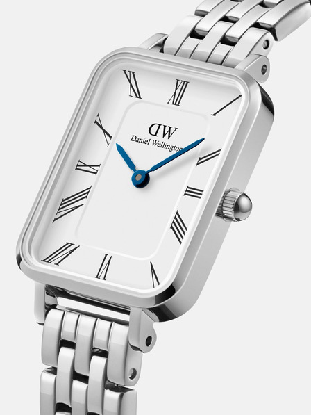 Daniel Wellington Strieborné dámske hodinky Daniel Wellington Quadro s 5 článkami