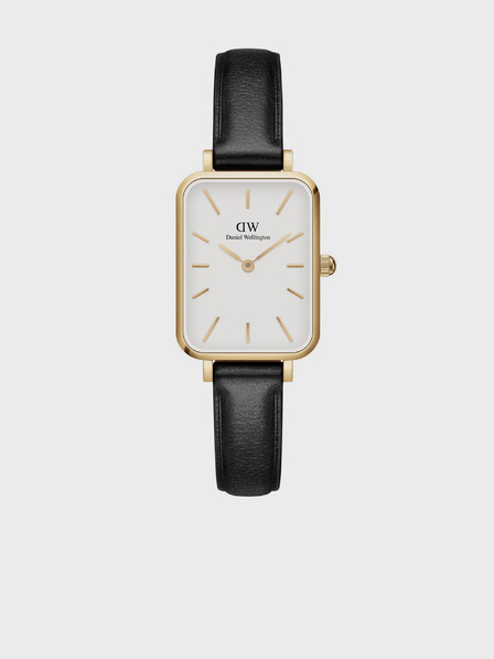 Daniel Wellington Čierne a zlaté dámske hodinky Daniel Wellington Quadro