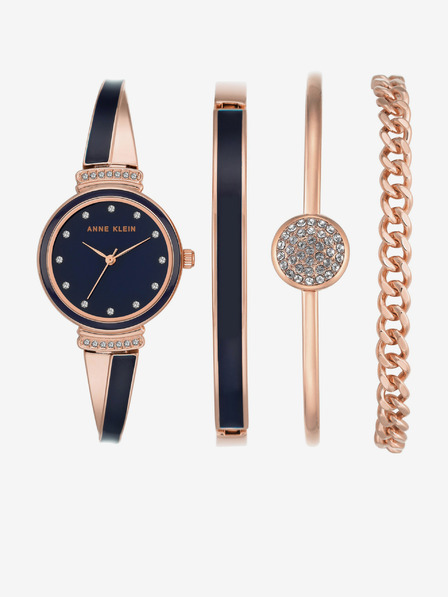 Anne Klein Súprava hodiniek a náramku Anne Klein z ružového zlata