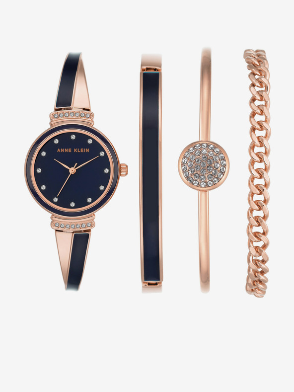 Anne Klein Súprava hodiniek a náramku Anne Klein z ružového zlata