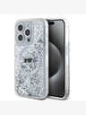 Karl Lagerfeld Karl Lagerfeld Tekuté trblietky Karl Head MagSafe zadný kryt pre iPhone 15 Pro priehľadný