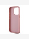 Karl Lagerfeld Zmačkaný zadný kryt PU Signature Logo pre iPhone 15 Pro Max Pink Karl Lagerfeld