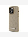 Karl Lagerfeld PU kožený zadný kryt Monogram Metal Logo Magsafe pre iPhone 15 Pro Max Beige Karl Lagerfeld