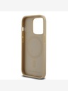 Karl Lagerfeld PU kožený zadný kryt Monogram Metal Logo Magsafe pre iPhone 15 Pro Max Beige Karl Lagerfeld