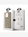 Karl Lagerfeld PU kožený zadný kryt Monogram Metal Logo Magsafe pre iPhone 15 Pro Max Beige Karl Lagerfeld