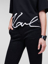 Karl Lagerfeld Čierne dámske tričko KARL LAGERFELD Karl Signature