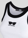 Karl Lagerfeld Biele dámske tielko KARL LAGERFELD Fashion