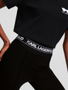 Karl Lagerfeld Čierne dámske legíny KARL LAGERFELD Logo