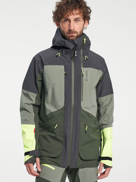 Tenson pánska skialpová membránová bunda TENSON Touring Shell Jacket M tmavozelená