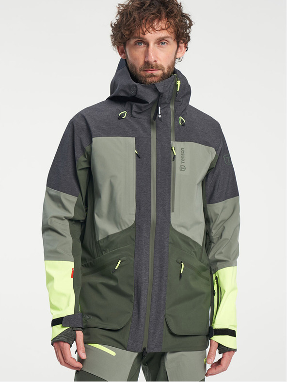 Tenson pánska skialpová membránová bunda TENSON Touring Shell Jacket M tmavozelená