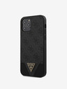 Guess Guess PU 4G Zadný kryt trojuholník pre iPhone 12/12 Pro 6.1 sivý
