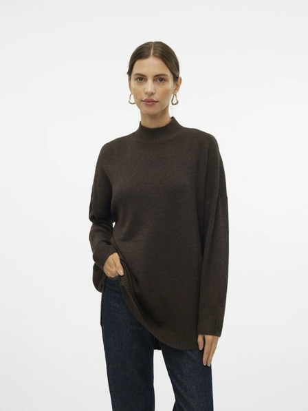 Vero Moda Hnedý dámsky sveter Vero Moda Plaza