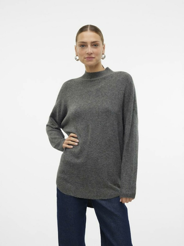 Vero Moda Šedý dámsky sveter Vero Moda Plaza